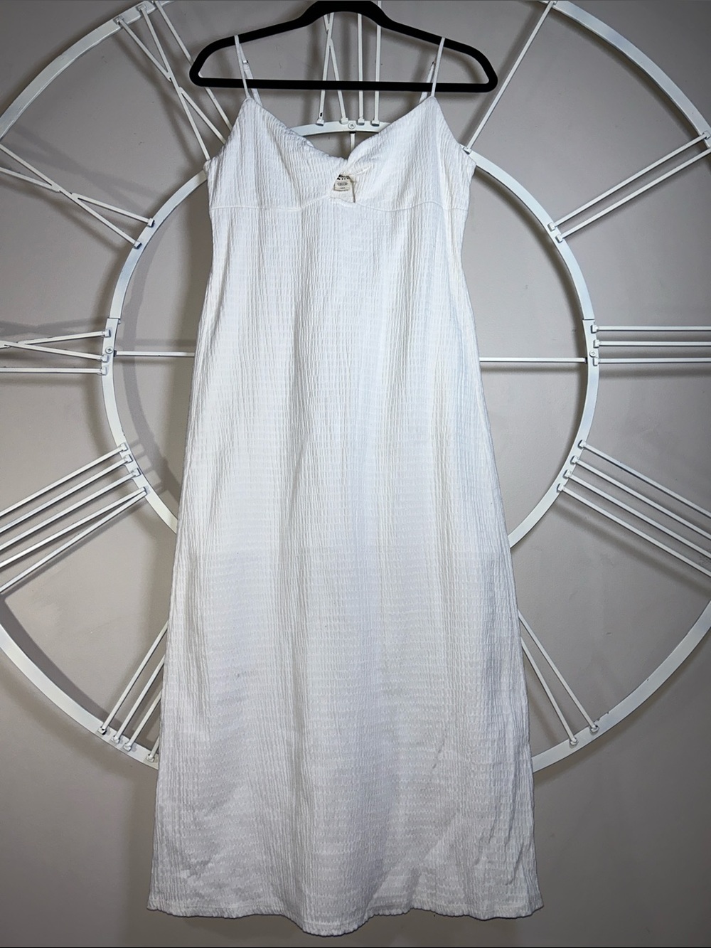 Billabong Crystal Clear Cotton Midi Cutout Dress with Cutout and Spaghetti Strap